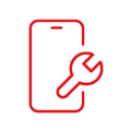 smartphone with wrench icon